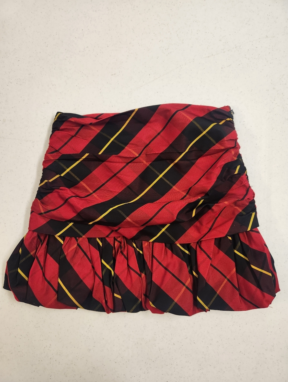 Ralph Lauren Bubble Red Plaid Rare Rugby Skirt